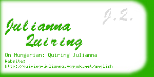 julianna quiring business card